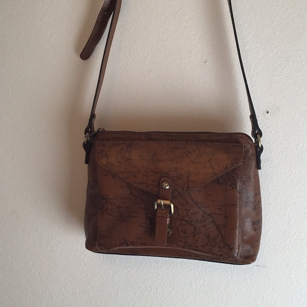 ✔️Patricia Nash Map Brown Crossbody Bag